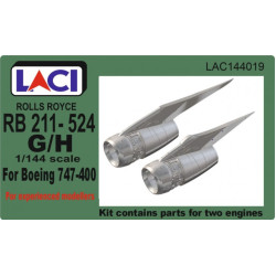Laci 144019 1/144 Rr Rb211-524 G/H Engines 2pcs For Boeing 747-200 Resin