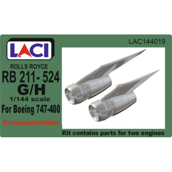 Laci 144019 1/144 Rr Rb211-524 G/H Engines 2pcs For Boeing 747-200 Resin