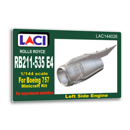 Laci 144026 1/144 Rolls Royce Rb211-535e4 Left Side Engine For Boeing 757 Minicraft Kit