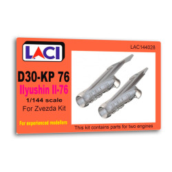 Laci 144028 1/144 D30-kp 76 Engines 2pcs For Ilyushin Il-76 Zvezda Kit