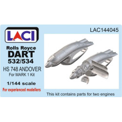Laci 144045 1/144 Rr Dart 532/534 Hs 748 Andover Engines 2pcs For Mark 1 Kit