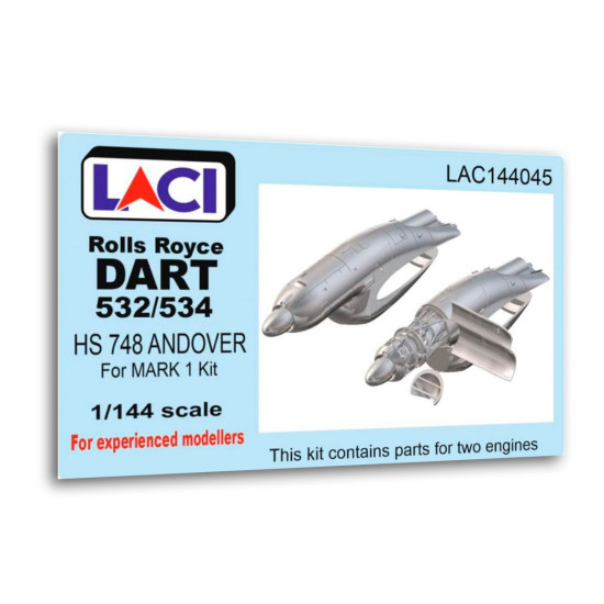 Laci 144045 1/144 Rr Dart 532/534 Hs 748 Andover Engines 2pcs For Mark 1 Kit