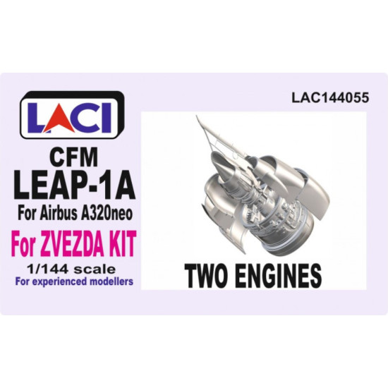 Laci 144055 1/144 Cfm Leap-1a Engines 2pcs For Airbus A320neo Resin Zvezda Kit