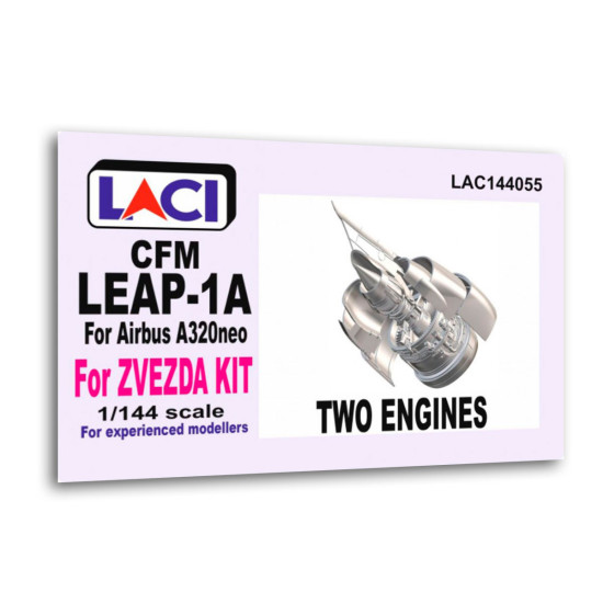 Laci 144055 1/144 Cfm Leap-1a Engines 2pcs For Airbus A320neo Resin Zvezda Kit