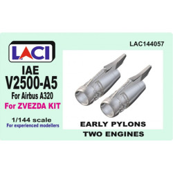 Laci 144057 1/144 Iae V2500-a5 Early Pylons Engines 2pcs For Airbus A320 Zvezda