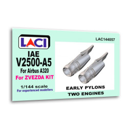 Laci 144057 1/144 Iae V2500-a5 Early Pylons Engines 2pcs For Airbus A320 Zvezda