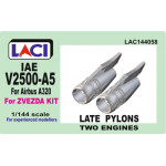 Laci 144058 1/144 Iae V2500-a5 Late Pylons Engines 2pcs For Airbus A320 Zvezda