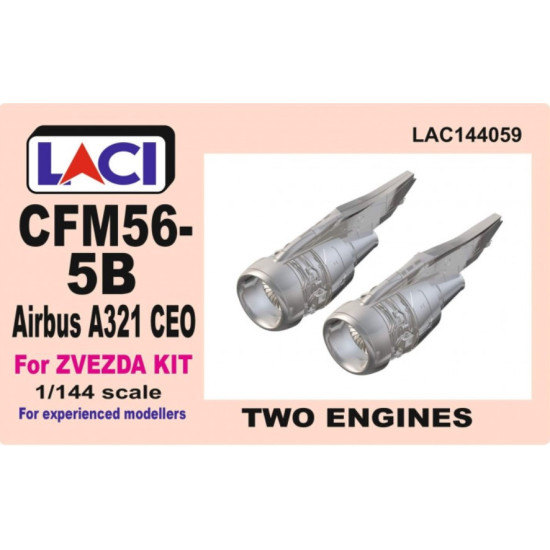 Laci 144059 1/144 Cfm56-5b Engines 2pcs For Airbus A321 Ceo Zvezda Kit Resin