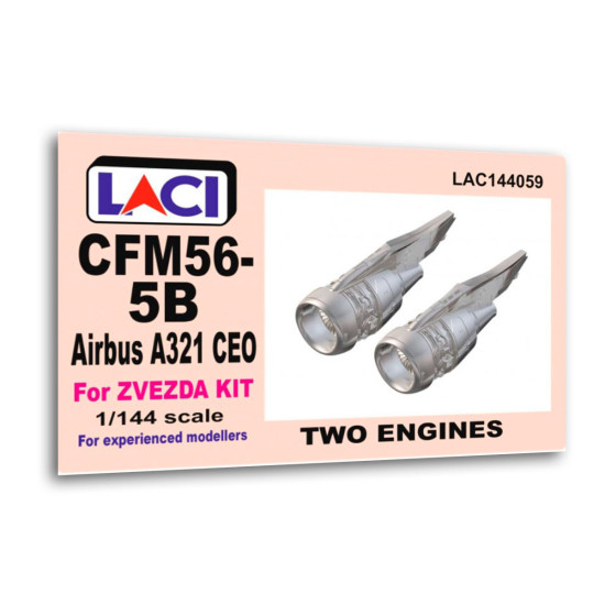 Laci 144059 1/144 Cfm56-5b Engines 2pcs For Airbus A321 Ceo Zvezda Kit Resin