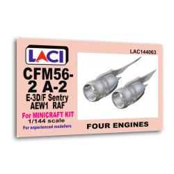 Laci 144063 1/144 Cfm56-2 A-2 E-3d/F Raf Sentry Engines 4pcs For Minicraft Kits