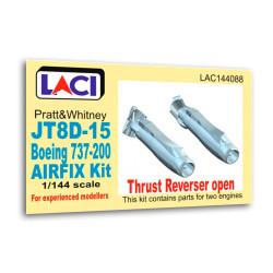 Laci 144088 1/144 Jt8d-15 Boeing 737-200 Thrust Reverser Open Engines 2pcs Airfix