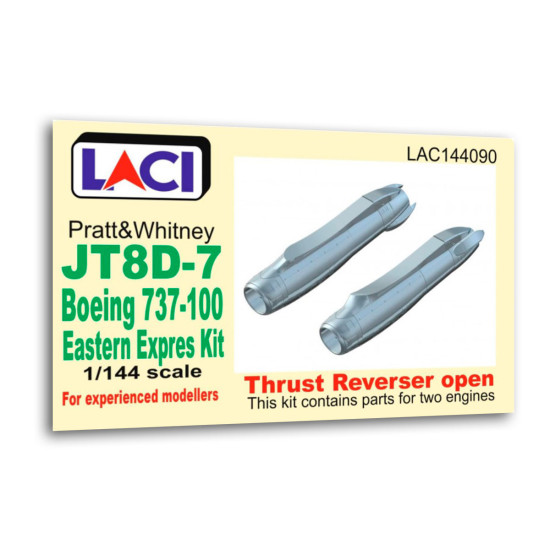 Laci 144090 1/144 Jt8d-7 Boeing 737-100 Thrust Reverser Open Engines 2pcs Resin