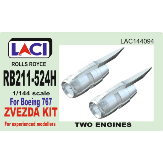 Laci 144094 1/144 Rolls Royce Rb211-524h Reverse Engine 2pcs For Zvezda Kit Resin