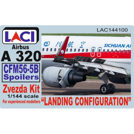 Laci 144100 1/144 Cfm56-5b Spoilers Airbus A320 Landing Configuration Zvezda Kit