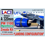 Laci 144103 1/144 Pw 1100 Spoilers Airbus A320 Neo Landing Configuration Zvezda