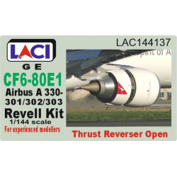 Laci 144137 1/144 General Electric Cf6-80e1 Thrust Reverser Open Engine Airbus A330-301/302/303 For Revell