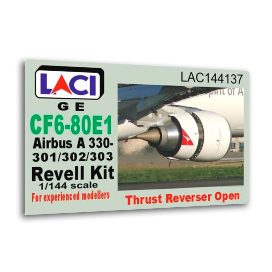 Laci 144137 1/144 General Electric Cf6-80e1 Thrust Reverser Open Engine Airbus A330-301/302/303 For Revell