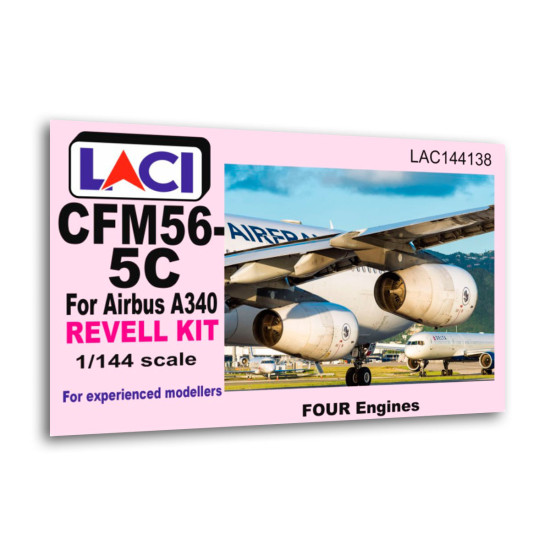 Laci 144138 1/144 Cfm56-5c Engines 4pcs Airbus A340 For Revell Kit Resin