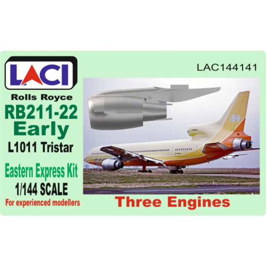 Laci 144141 1/144 Rolls Royce Rb211-22 Early For Lockheed L1011 Tristar Engines 3 Pcs Kit