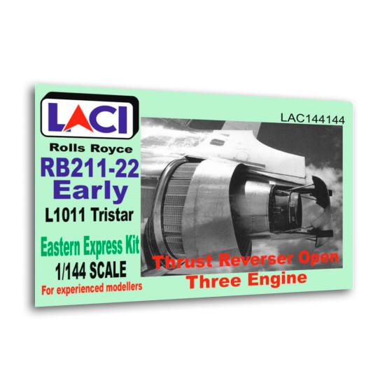 Laci 144144 1/144 Rolls Royce Rb211-22 Early Engines 3 Pcs For Lockheed L1011 Tristar Thrust Reverser Open