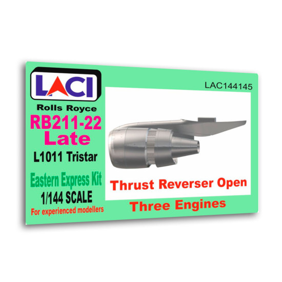 Laci 144145 1/144 Rolls Royce Rb211-22 Late Engines 3 Pcs For Lockheed L1011 Tristar Thrust Reverser Open