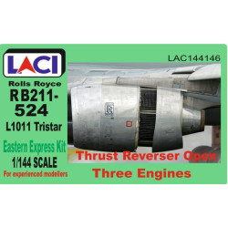 Laci 144146 1/144 Rolls Royce Rb211-524 Engines 3 Pcs For Lockheed L1011 Tristar Thrust Reverser Open