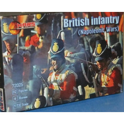 Mars Figures 72025 1/72 British Infantry Napoleonic War Plastic Model