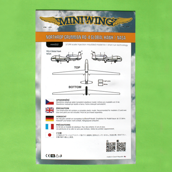 Miniwing 312 1/144 Northrop Grumman Rq-4b Global Hawk Nasa Unmanned Aircraft