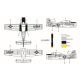 Miniwing 313 1/144 North American T-28a Trojan / Usaf American Trainer Aircraft