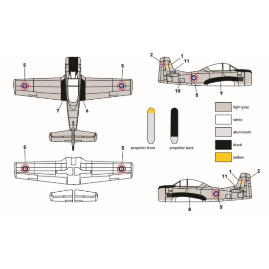 Miniwing 316 1/144 North American T-28a Trojan / Royal Thailand Af Aircraft