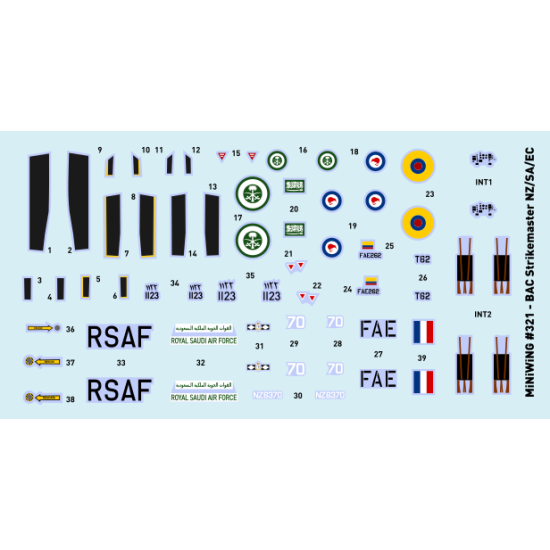 Miniwing 321 1/144 Bac Strikemaster Light Attacker New Zealand Saudi Arabia / Ecuador Aircraft