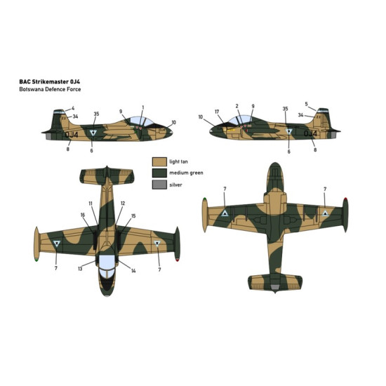 Miniwing 322 1/144 Bac Strikemaster Light Attacker Botswana / Sudan / Kuwait Aircraft