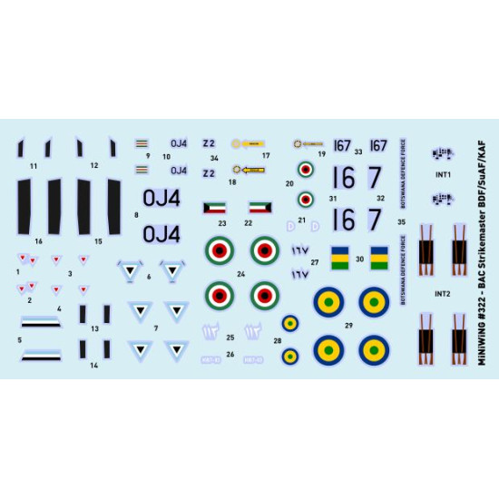 Miniwing 322 1/144 Bac Strikemaster Light Attacker Botswana / Sudan / Kuwait Aircraft