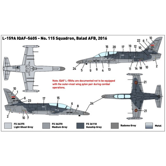 Miniwing 324 1/144 Aero L-159a Alca Air Force Light Attack Jet Aircraft