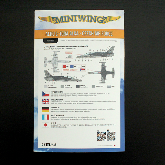 Miniwing 325 1/144 Aero L-159a Alca Czech Air Force Light Attack Jet Aircraft