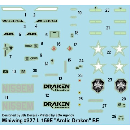 Miniwing 327 1/144 Aero L-159e Alca Arctic Draken Internation Attack Jet