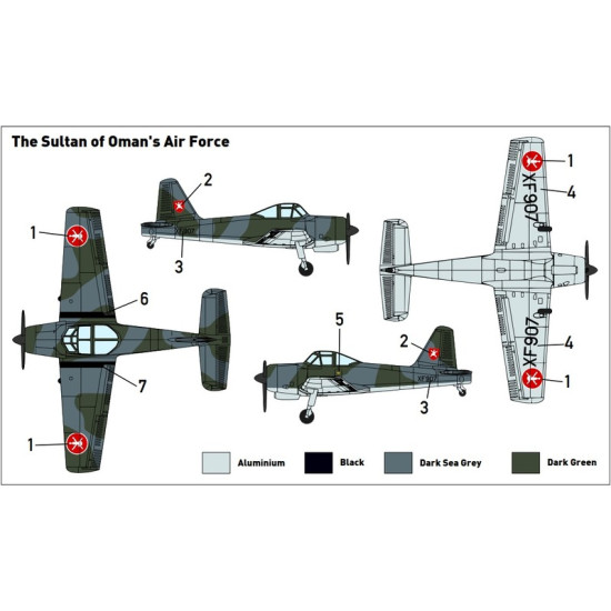 Miniwing 332 1/144 Percival Provost T.52 / T.53 Oman Air Force Aircraft