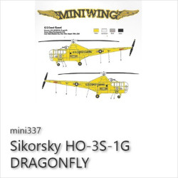 Miniwing 337 1/144 Sikorsky Ho-3s-1g Dragonfly Us Helicopter Uscg Coastal Guard