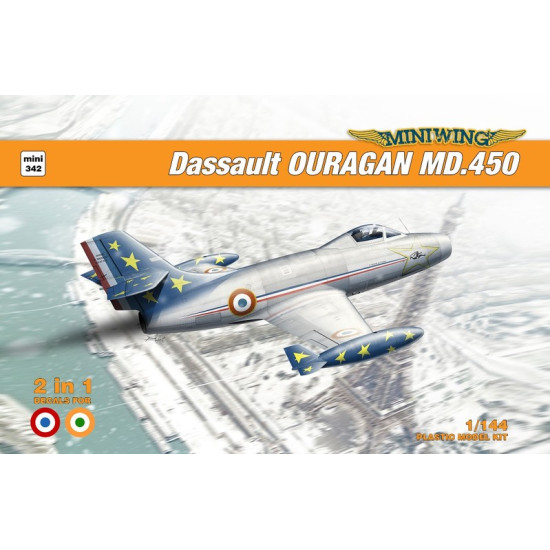 Miniwing 342 1/144 Dassault Ouragan Md.450 2in1 Armee De L Air Indian Af