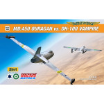 Miniwing 355 1/144 Md.450 Dassault Ouragan Vs. Dh-100 Vampire 2pcs Fighters