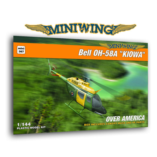 Miniwing 367 1/144 Bell Oh-58a Kiowa Over America Helicopter