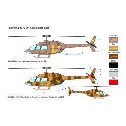 Miniwing 370 1/144 Bell Oh-58a Kiowa Middle East Helicopter