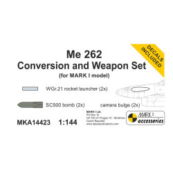 Mark I Mka14423 1/144 Me 262a Conversion Weapon Set 262a-1/U3 262a-1a/Jabo/A-2a