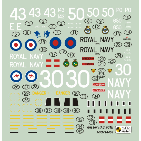 Mark I Mkm144004 1/144 Westland Wessex Has.1/Has.31a Anti-submarine Helicopter