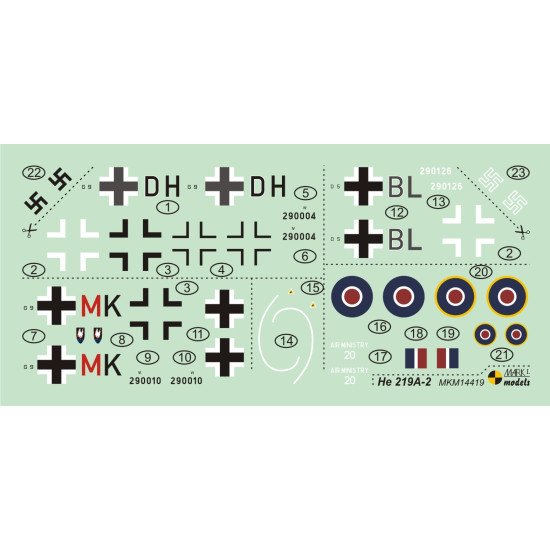 Mark I Mkm144019 1/144 Heinkel He 219a-2 Uhu Night Hunter German Heavy Bomber