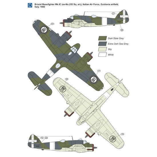 Mark I Mkm144035 1/144 Bristol Beaufighter Mk.ic Coastal Patrol British Fighter