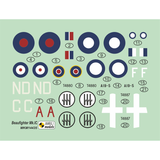 Mark I Mkm144035 1/144 Bristol Beaufighter Mk.ic Coastal Patrol British Fighter