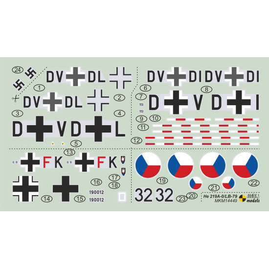 Mark I Mkm144049 1/144 Heinkel He 219a-0/Lb-79 Flying Laboratory Heavy Bomber