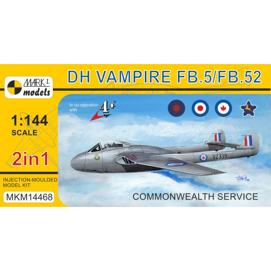 Mark I Mkm144068 1/144 Dh De Havilland Vampire Fb.5 Commonwealth Service 2in1