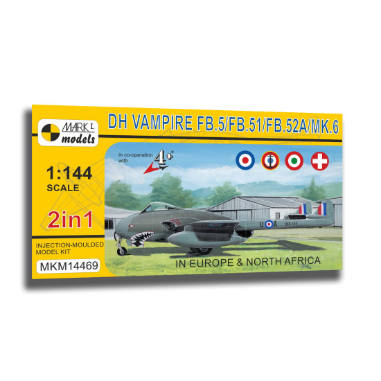 Mark I Mkm144069 1/144 De Havilland Vampire Fb.5 Europe And North Africa 2in1